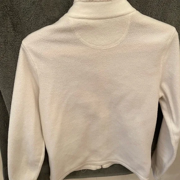 Fleece sweater, cardinal and flower detailed stitching zipper - Picture 4 of 4